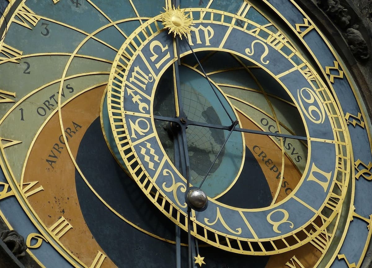 Detail van het astronomisch uurwerk in Praag
