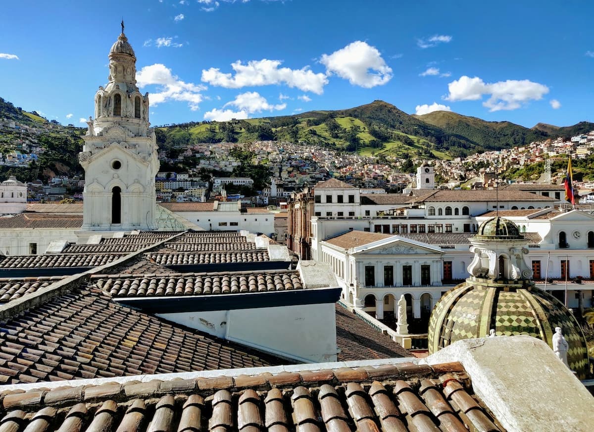 Looking over the roofs in Quito’s Historic Center