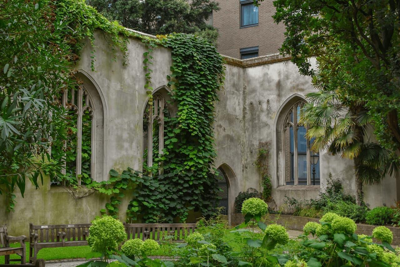 St Dunstan in the East ruins garden London